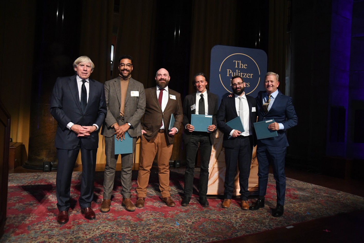 Win McNamee, Drew Angerer, Spencer Platt, Samuel Corum and Jon Cherry