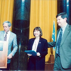 George Rupp, Judith Miller and Jim Risen