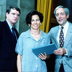 Leonard Downie, Jr., Liz Spayd and George Rupp