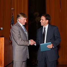 Lee Bollinger and Rick Atkinson