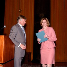 Lee Bollinger and Diana Sugg
