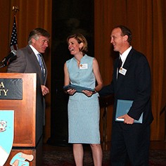Lee Bollinger, Mary Jordan and Kevin Sullivan