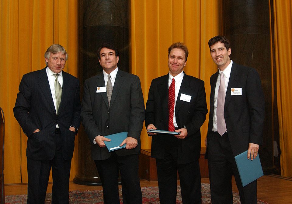 Lee Bollinger, Michael D. Sallah, Mitch Weiss and Joe Mahr