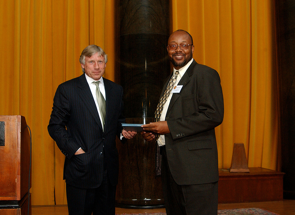 Lee Bollinger and Leonard Pitts