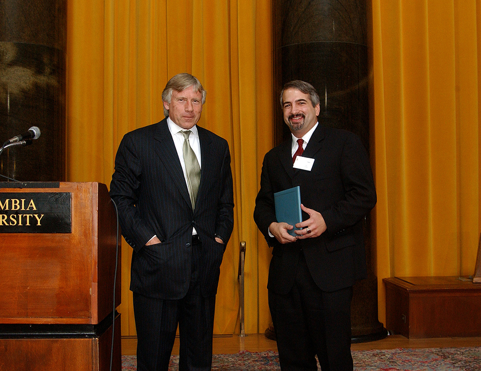 Lee Bollinger and Anthony Shadid