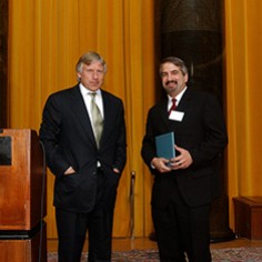 Lee Bollinger and Anthony Shadid