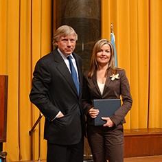 Lee Bollinger and Deanne Fitzmaurice