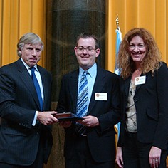 Lee Bollinger, Charles Ornstein and Tracy Weber