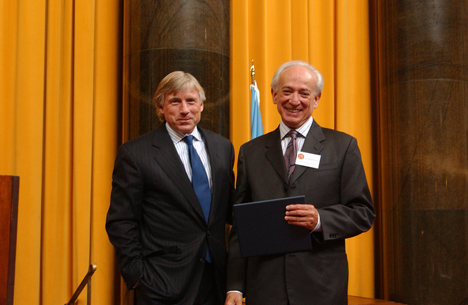 Lee Bollinger and Joe Morgenstern