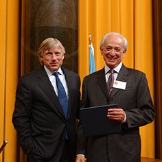 Lee Bollinger and Joe Morgenstern
