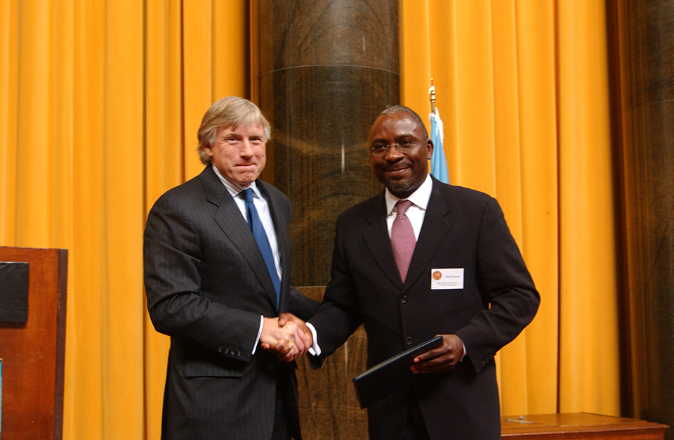 Lee Bollinger and Dele Olojede