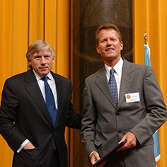 Lee Bollinger and Tom Philp