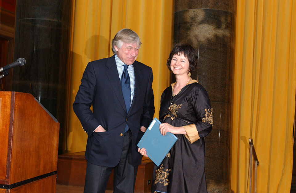 Lee Bollinger and Geraldine Brooks