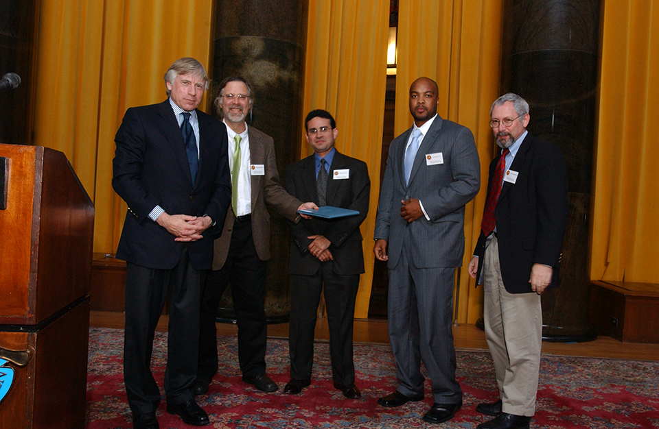 Lee Bollinger, Doug MacCash, Manuel Torres, Trymaine Lee and Mark Schleifstein