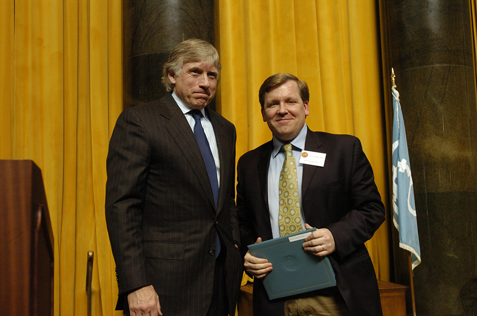 Lee Bollinger and David Lindsay-Abaire
