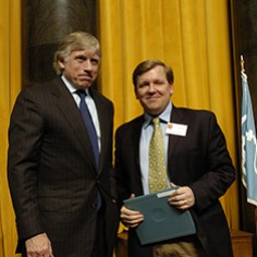 Lee Bollinger and David Lindsay-Abaire