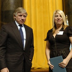 Lee Bollinger and Debbie Cenziper 