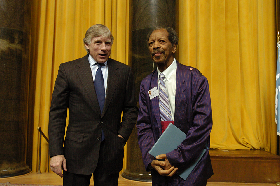 Lee Bollinger and Ornette Coleman