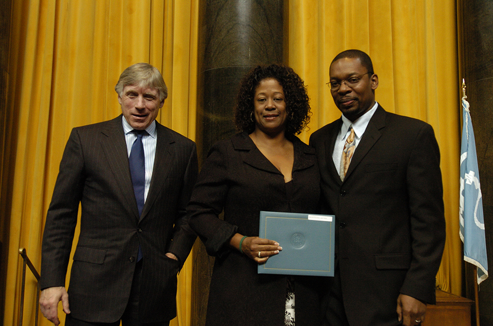 Lee Bollinger, Michelle Coltrane and Ravi Coltrane