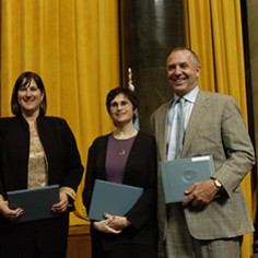 Heidi Evans, Beverly Weintraub and Arthur Browne