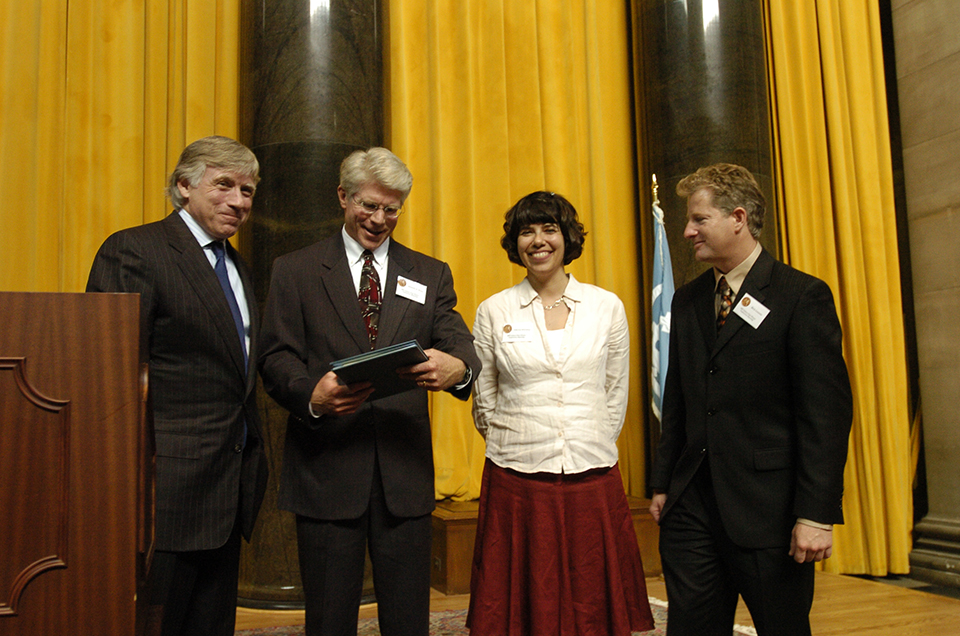 Lee Bollinger, Kenneth R. Weiss, Usha Lee McFarling and Rick Loomis