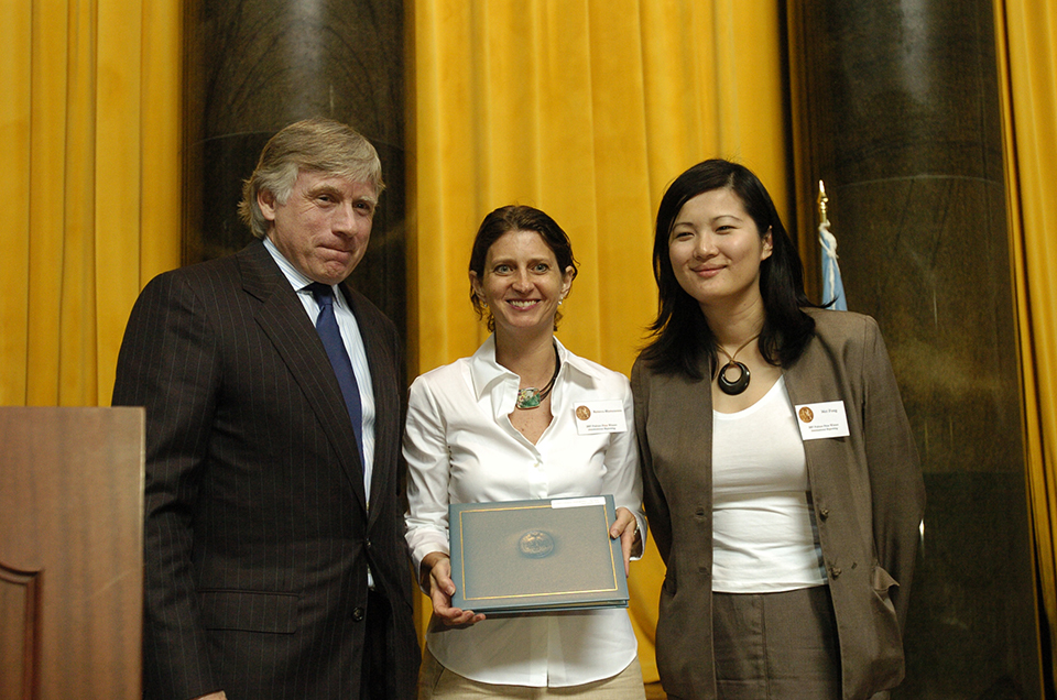Lee Bollinger, Rebecca Blumenstein and Mei Fong