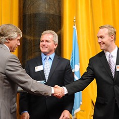 Lee Bollinger, Paul Giblin and Ryan Gabrielson