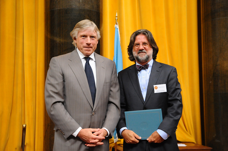 Lee Bollinger and Patrick Farrell