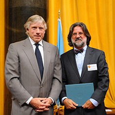 Lee Bollinger and Patrick Farrell