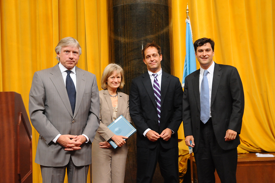 Lee Bollinger, Jane Perlez, Dexter Filkins and Mark Mazzetti