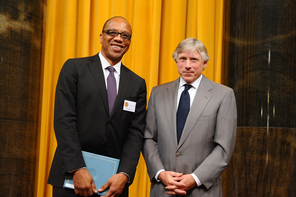 Lee Bollinger and Eugene Robinson