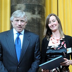 Lee Bollinger and Raquel Rutledge