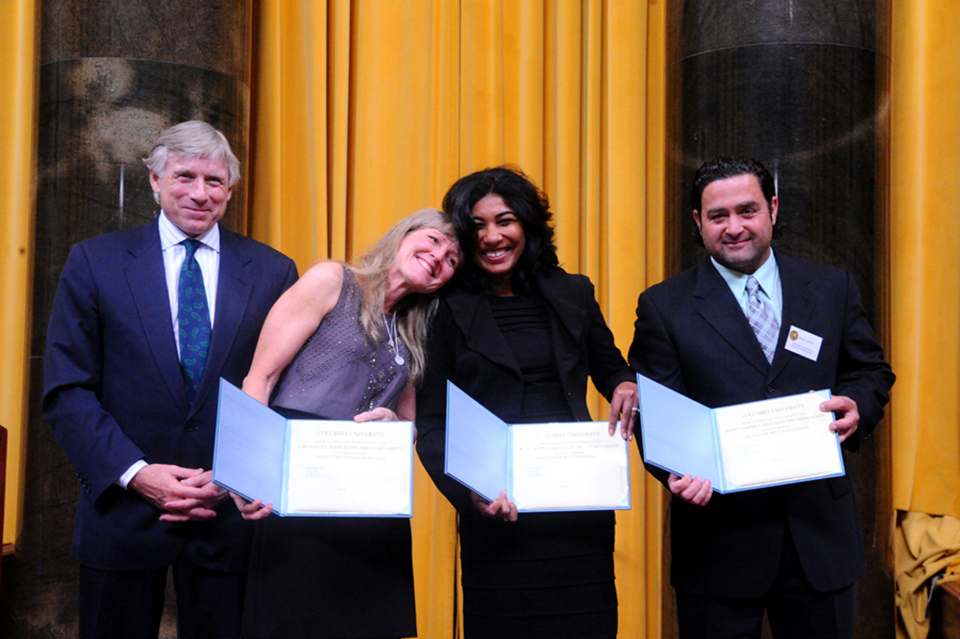 Lee Bollinger, Carol Guzy, Nikki Kahn and Ricky Carioti