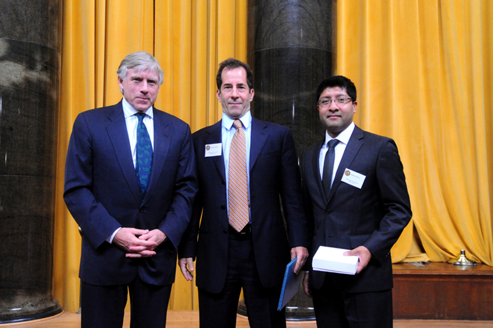 Lee Bollinger, Jeff Gottlieb and Ruben Vives