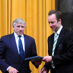 Lee Bollinger and Sebastian Smee