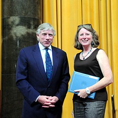 Lee Bollinger and Paige St. John