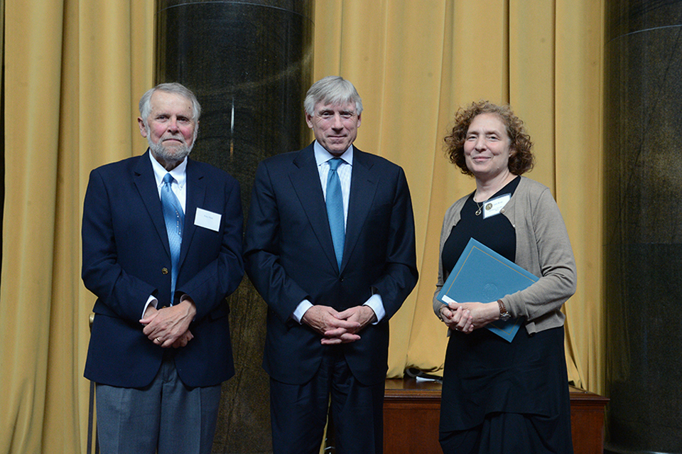 Mike Pride, Lee Bollinger and Julia Wolfe