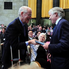 Lee Bollinger and Ron Chernow