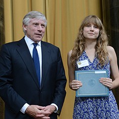 Lee Bollinger and Annie Baker