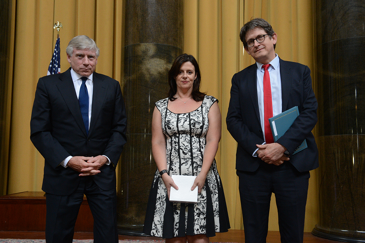 Lee Bollinger, Janine Gibson and Alan Rusbridger