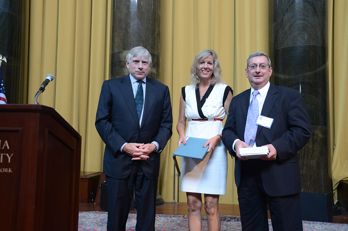 Lee Bollinger, Sally Kestin and John Maines