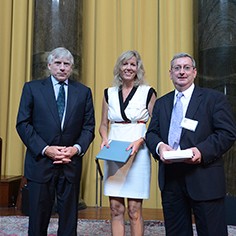 Lee Bollinger, Sally Kestin and John Maines