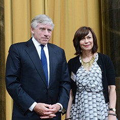 Lee Bollinger and Inga Saffron