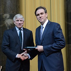 Lee Bollinger and Bret Stephens
