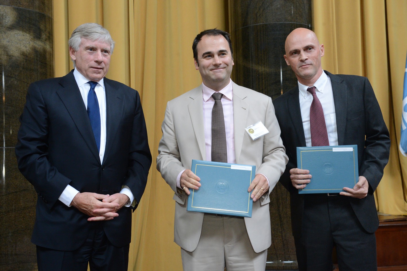 Lee Bollinger, Jason Szep and Andrew R.C. Marshall