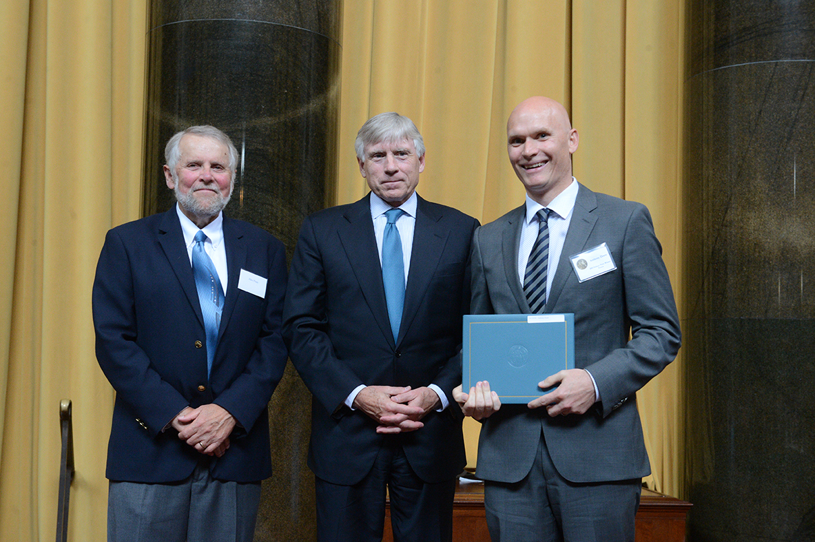Mike Pride, Lee Bollinger and Anthony Doerr