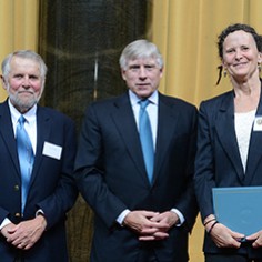 Mike Pride, Lee Bollinger and Elizabeth A. Fenn