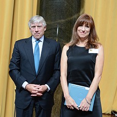Lee Bollinger and Diana Marcum