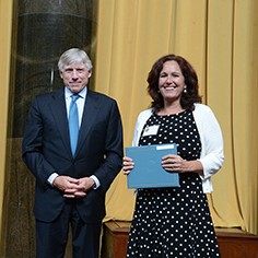 Lee Bollinger and Mary McNamara