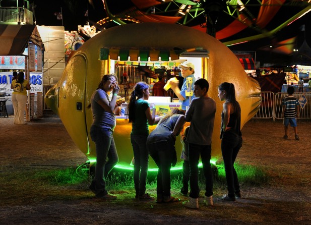McAllen, Tex.: At the parking lot carnival in McAllen, one can buy high-sugar lemonade to wash down the nachos and cheese. High-calorie fast food is so much a part of the landscape of Hidalgo County that most young people are not aware of the health problems it can cause, and the USDA, through its food stamp program, is trying to teach residents to make more healthful choices. (November 8, 2013)